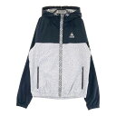 LE COQ GOLF ルコックゴルフ フード付 長袖 ジップジャケット チェック 総柄 ブラック系 L 【中古】ゴルフウェア レディース
