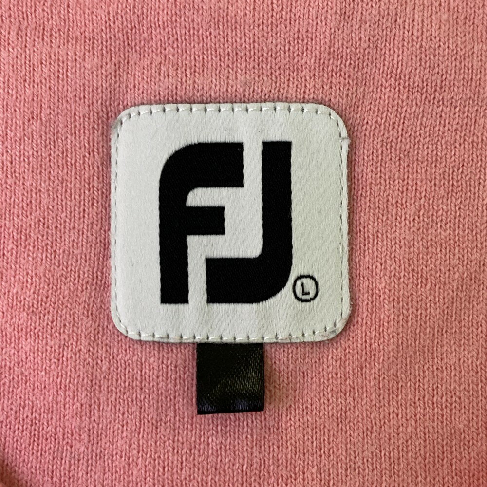 FOOT JOY フットジョイ ニットベスト ピンク系 L 【中古】ゴルフウェア レディース