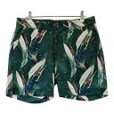 HERG1 エルグワン ショートパンツ ボタニカル柄 グリーン系 S 【中古】ゴルフウェア レディース