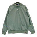 NEW BALANCE GOLF ニューバランス 襟付き スウェット カーキ系 1 【中古】ゴルフウェア レディース
