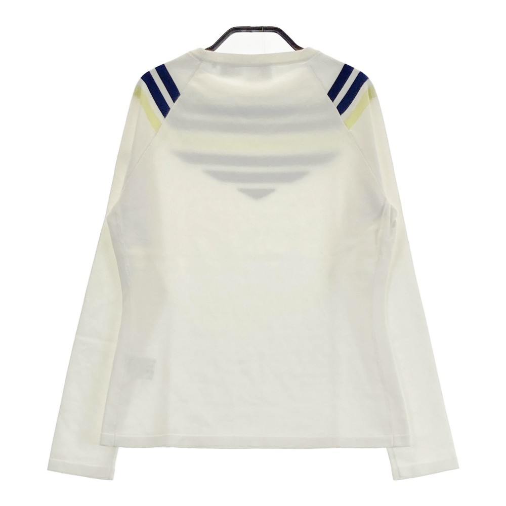 DESCENTE GOLF デサントゴルフ 長袖ニットセーター ホワイト系 M 【中古】ゴルフウェア レディース