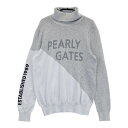 PEARLY GATES パーリーゲイツ 2024年モデル タートルネックニットセーター グレー系 0 【中古】ゴルフウェア レディース