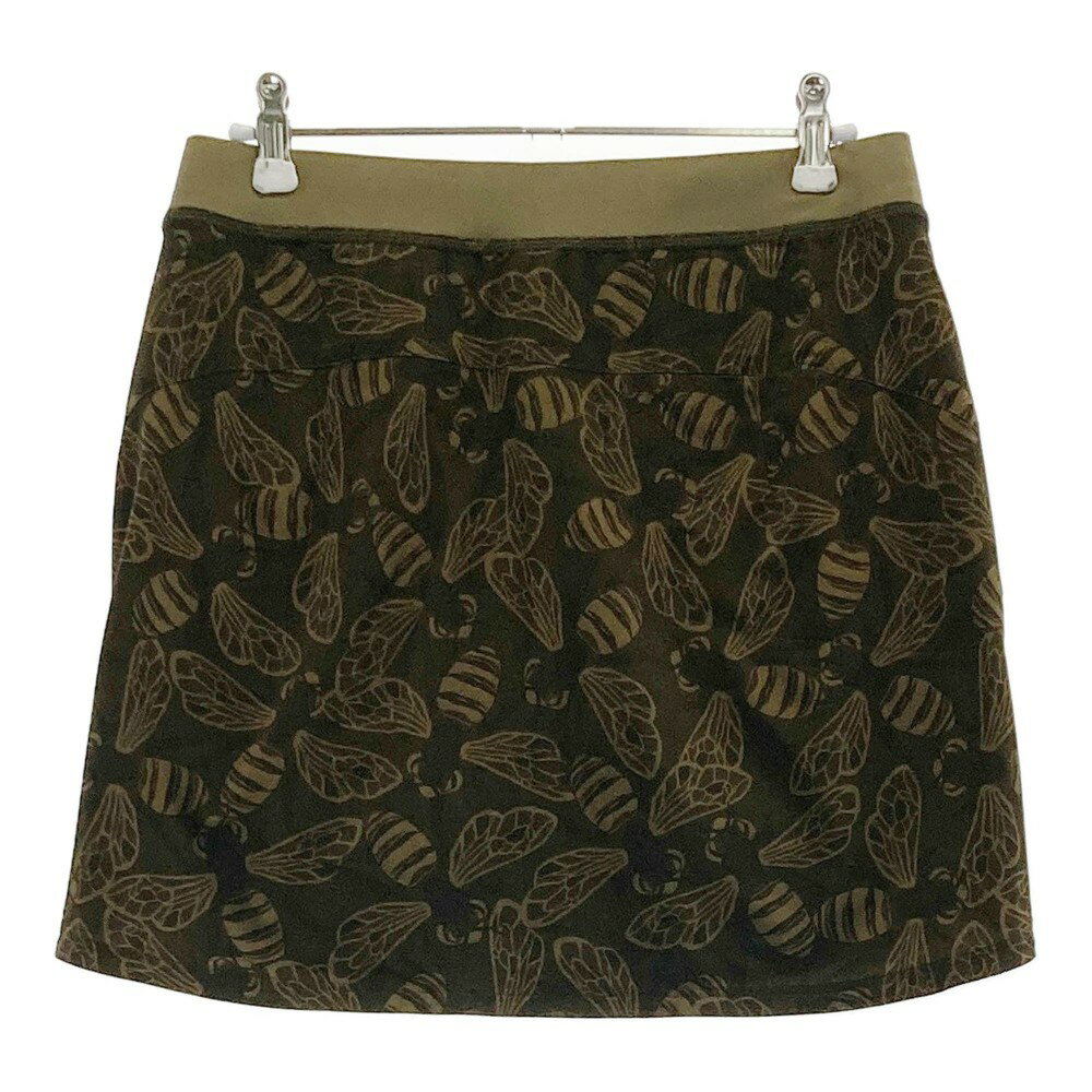 RLX ラルフローレン インナー付きスカート 総柄 カーキ系 XS 【中古】ゴルフウェア レディース