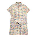 PARADISO パラディーゾ 半袖ワンピース 総柄 オレンジ系 L 【中古】ゴルフウェア レディース