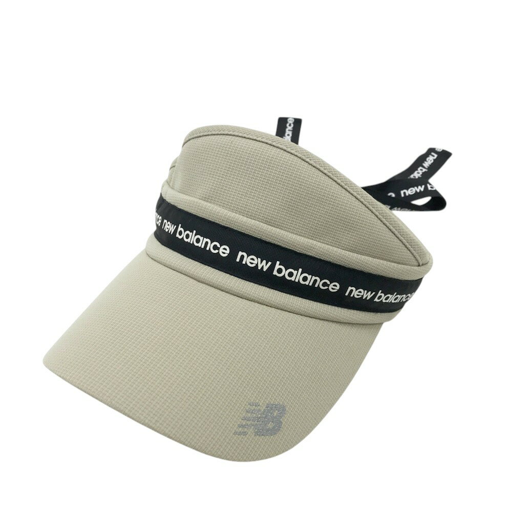 NEW BALANCE GOLF ニューバランス 2023年モデル バックリボン サンバイザー ベージュ系 FR 【中古】ゴルフウェア