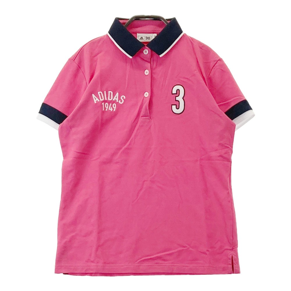 ADIDAS GOLF アディダスゴルフ U31747 半袖ポロシャツ ピンク系 M 【中古】ゴルフウェア レディース