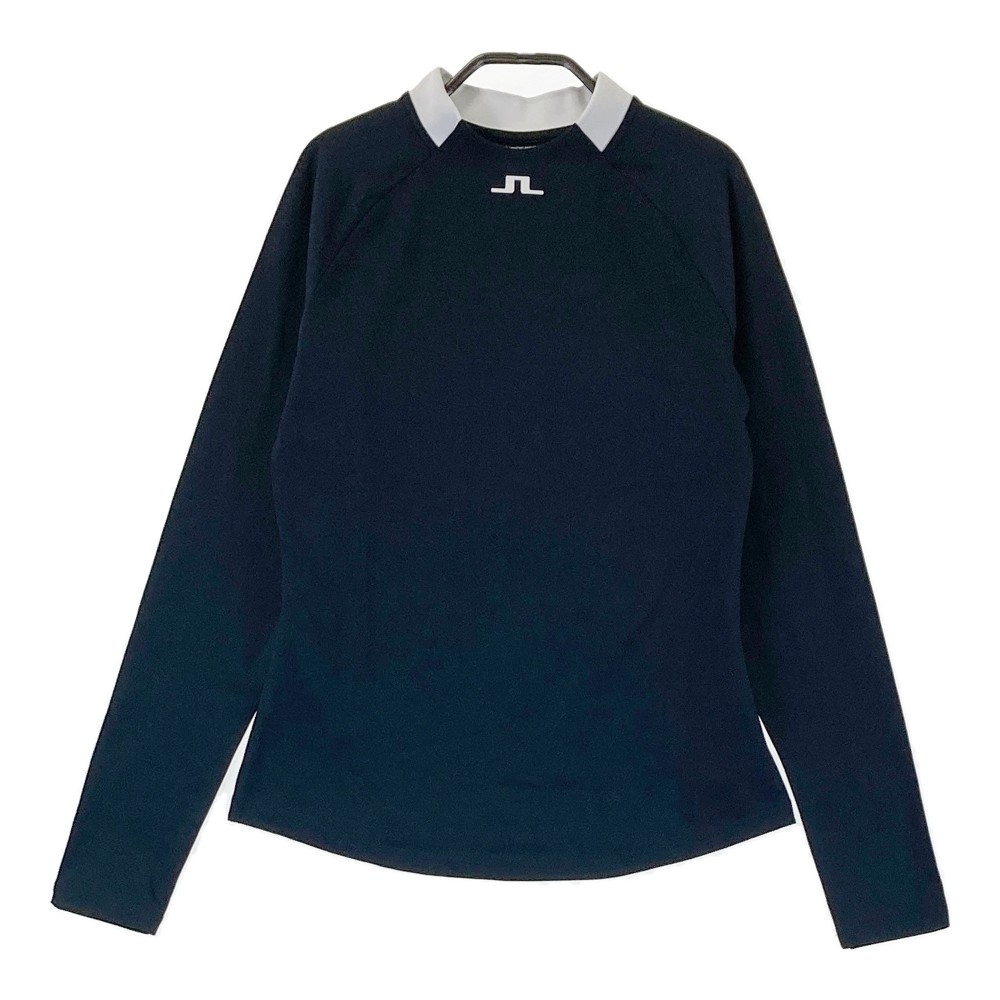 J.LINDEBERG ジェイリンドバーグ 072-25910 裏起毛 長袖Tシャツ ネイビー系 S 【中古】ゴルフウェア レディース