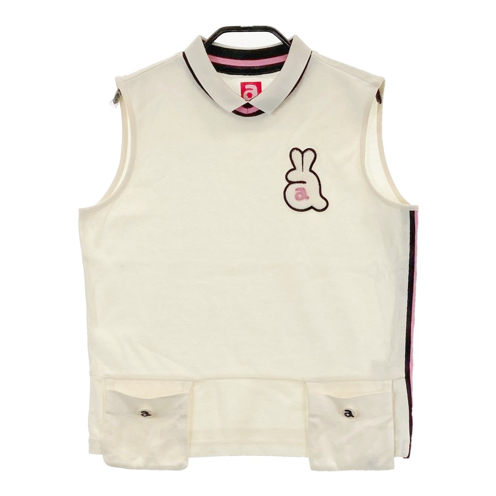 ARCHIVIO アルチビオ 襟付ニットベスト ホワイト系 36 【中古】ゴルフウェア レディース