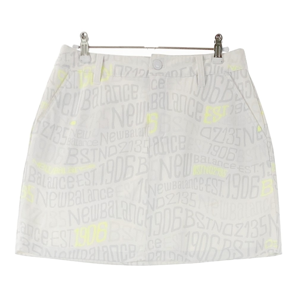 NEW BALANCE GOLF ニューバランス ストレッチスカート 総柄 ホワイト系 1 【中古】ゴルフウェア レディース