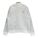 PEARLY GATES パーリーゲイツ 2024年モデル ハイネック 長袖ニットセーター 総柄 ホワイト系 0 【中古】ゴルフウェア レディース