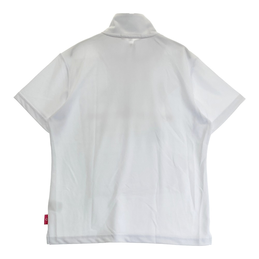 marie claire sport マリクレール スポール ハーフジップ 半袖Tシャツ ホワイト系 L 【中古】ゴルフウェア レディース