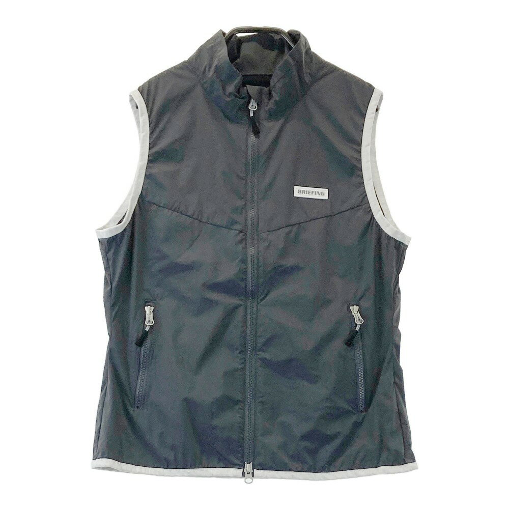 BRIEFING GOLF ブリーフィング ジップベスト グレー系 M 【中古】ゴルフウェア レディース