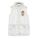 DANCE WITH DRAGON ダンスウィズドラゴン ジップベスト ドットエアー ホワイト系 2 【中古】ゴルフウェア レディース