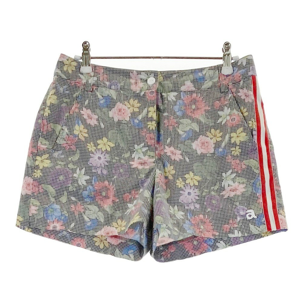 ARCHIVIO アルチビオ ストレッチショートパンツ 花柄 グレー系 38 【中古】ゴルフウェア レディース