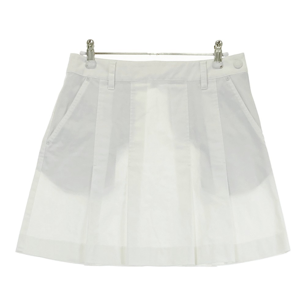 23区GOLF ニジュウサンクゴルフ ストレッチスカート ホワイト系 61 【中古】ゴルフウェア レディース