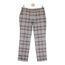 MUNSING WEAR マンシングウェア ×Kinloch Anderson ストレッチパンツ チェック柄 グレー系 15 【中古】ゴルフウェア レディース