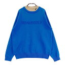 BEAMS GOLF ビームスゴルフ モックネック ニット セーター ブルー系 L 【中古】ゴルフウェア レディース