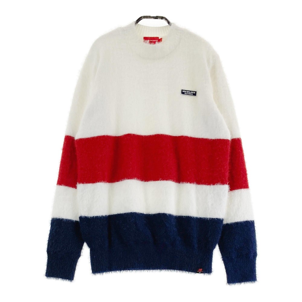 楽天中古ゴルフウェア通販STSTNEW BALANCE GOLF ニューバランス 裏地付 ニットセーター ボーダー柄 ホワイト系 1 【中古】ゴルフウェア レディース