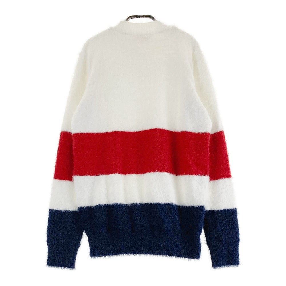 NEW BALANCE GOLF ニューバランス 裏地付 ニットセーター ボーダー柄 ホワイト系 1 【中古】ゴルフウェア レディース