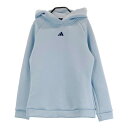 ADIDAS GOLF アディダスゴルフ ダンボールニット パーカー ブルー系 M 【中古】ゴルフウェア レディース
