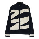 MUNSING WEAR マンシングウェア ウール 裏地付 ニットジップジャケット ブラック系 M 【中古】ゴルフウェア レディース