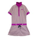 FILA GOLF フィラゴルフ 半袖ワンピース 総柄 パープル系 L 【中古】ゴルフウェア レディース