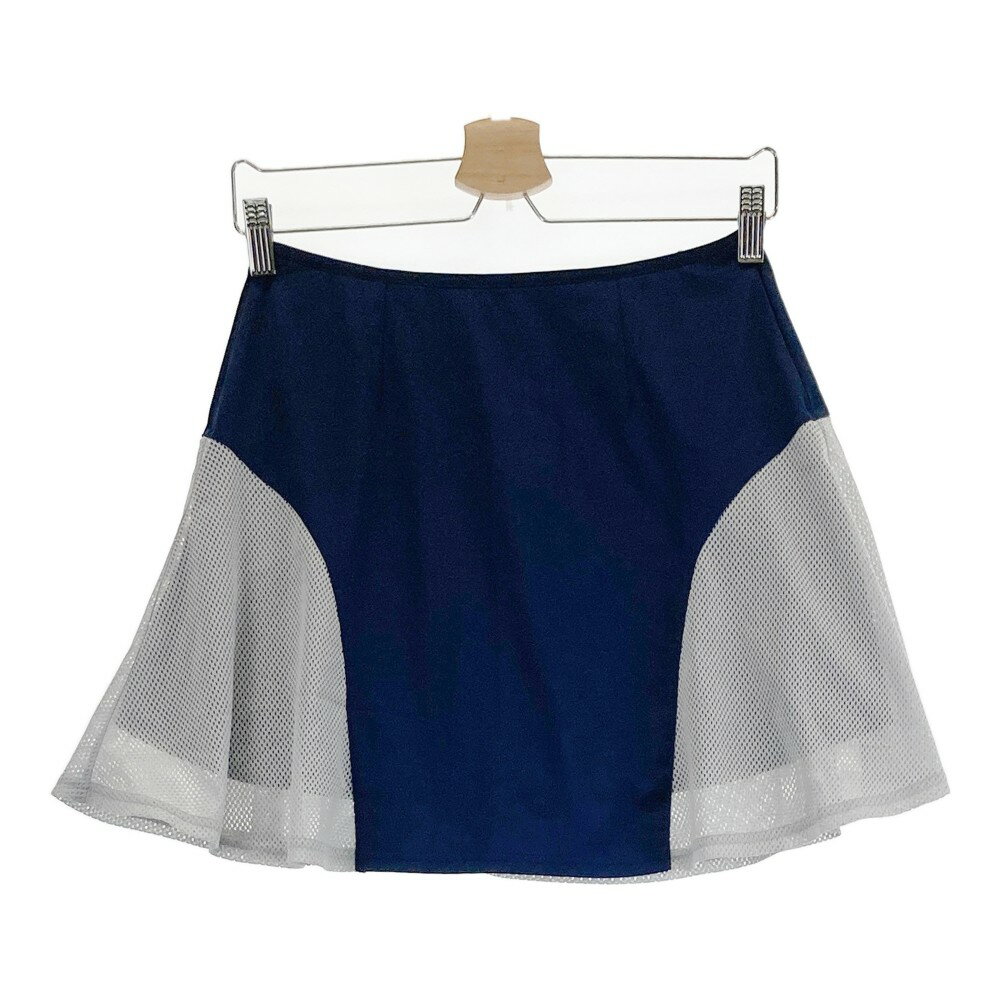 ROSASEN ロサーセン 裏地付 ストレッチ メッシュスカート ネイビー系 M 【中古】ゴルフウェア レディース