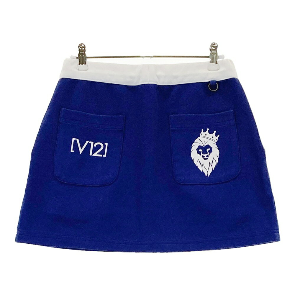 V12 ヴィトゥエルヴ スウェット スカート ネイビー系 1 【中古】ゴルフウェア レディース