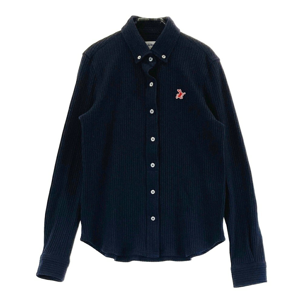 JACK BUNNY ジャックバニー 長袖シャツ ボタンダウン ネイビー系 0 【中古】ゴルフウェア レディース