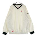 LE COQ GOLF ルコックゴルフ 裏メッシュ Vネックブルゾン ホワイト系 L 【中古】ゴルフウェア レディース