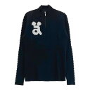 ARCHIVIO アルチビオ ハーフジップ 長袖 リブニット ブラック系 36 【中古】ゴルフウェア レディース