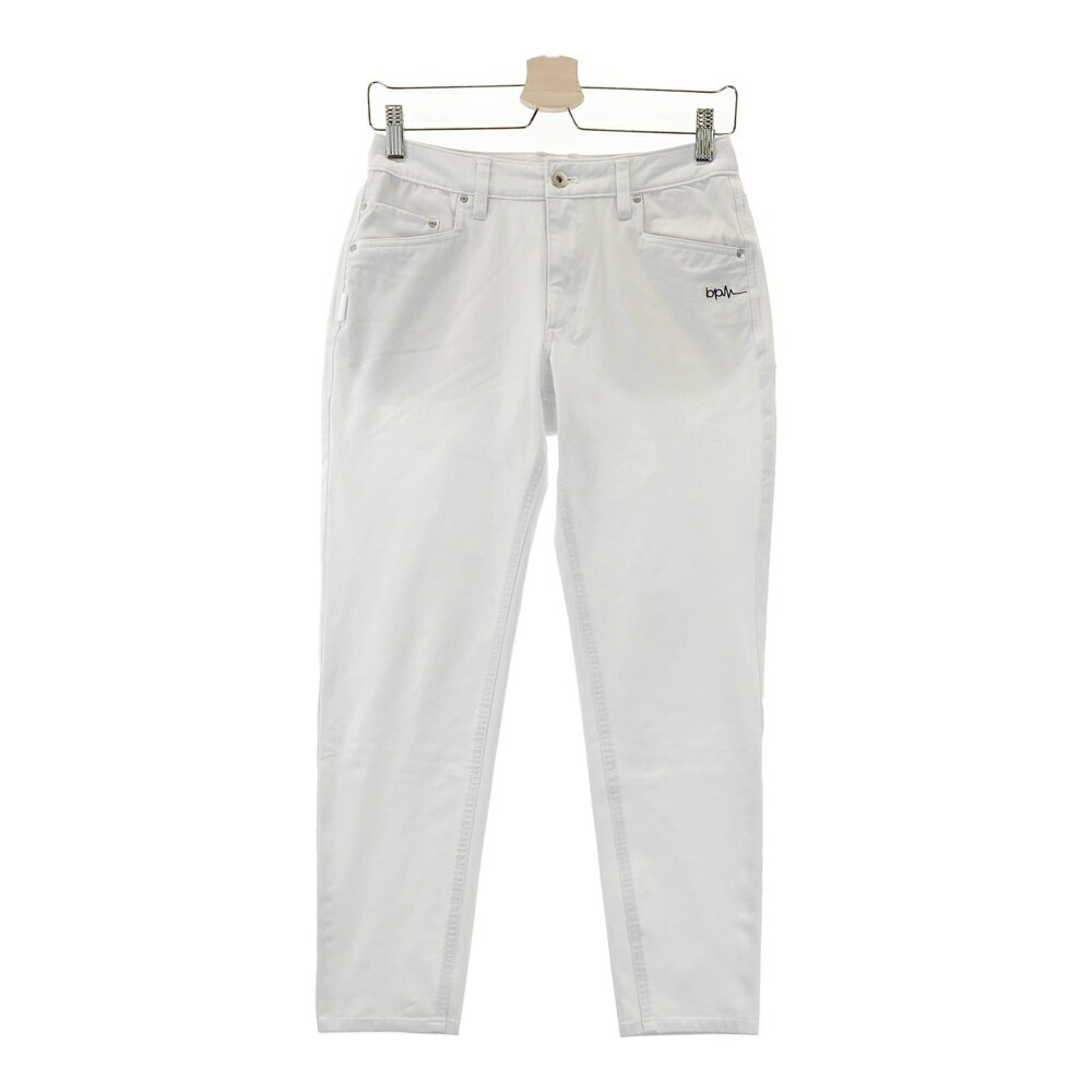 nano universe golf ナノユニバースゴルフ ストレッチパンツ ホワイト系 S 【中古】ゴルフウェア レディース