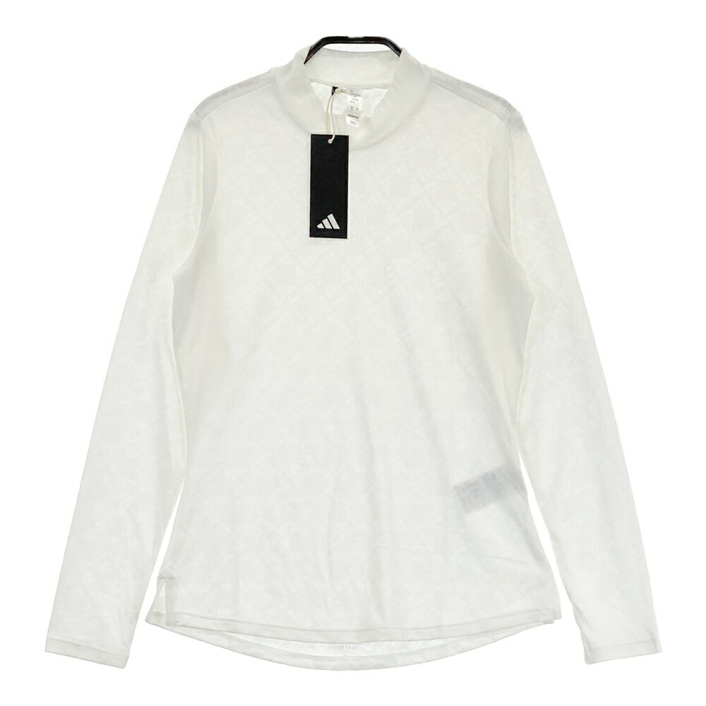 ADIDAS GOLF アディダスゴルフ IW6661 2024年 長袖モックネックTシャツ 総柄 ホワイト系 S 【中古】ゴ..