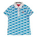 LE COQ GOLF ルコックゴルフ QGL2603 ポロシャツ ブルー系 L 【中古】ゴルフウェア レディース
