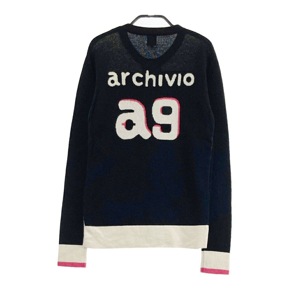 ARCHIVIO アルチビオ カシミヤジップジャケット ブラック系 38 【中古】ゴルフウェア レディース