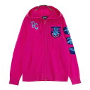 PEARLY GATES パーリーゲイツ カシミヤ フード付 ニットジャケット ピンク系 1 【中古】ゴルフウェア レディース