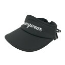 MUNSING WEAR マンシングウェア リボン付き サンバイザー ブラック系 F(55-59cm) 【中古】ゴルフウェア