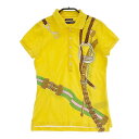 RALPH LAUREN ラルフローレン 半袖ポロシャツ ベルト柄 イエロー系 S 【中古】レディース