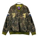ADMIRAL アドミラル Vネック 長袖ブルゾン 裏メッシュ カモフラ柄 カーキ系 L 【中古】ゴルフウェア レディース