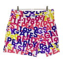 PEARLY GATES パーリーゲイツ 055-0234712 ストレッチスカート ロゴ総柄 ホワイト系 1 【中古】ゴルフウェア レディース(4)
