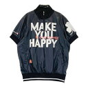 LE COQ GOLF ルコックゴルフ ハーフジップ 半袖ブルゾン ブラック系 L 【中古】ゴルフウェア レディース