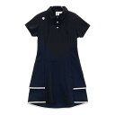 DESCENTE GOLF デサントゴルフ 半袖ワンピース ブラック系 S 【中古】ゴルフウェア レディース
