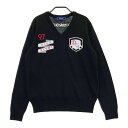 DELSOL デルソル ウール混 ニットセーター ブラック系 L 【中古】ゴルフウェア レディース