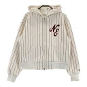 NEW ERA ニューエラ パーカー ストライプ柄 ブラウン系 M 【中古】ゴルフウェア レディース