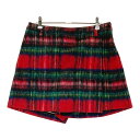 BEAMS GOLF ビームスゴルフ キュロットスカート 転写 レッド系 L 【中古】ゴルフウェア レディース