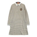 BEAMS GOLF ビームスゴルフ 長袖 ポロワンピース ボーダー柄 グレー系 M 【中古】ゴルフウェア レディース