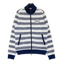 CALLAWAY キャロウェイ ジップジャケット ボーダー柄 ネイビー系 M 【中古】ゴルフウェア レディース
