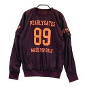 PEARLY GATES パーリーゲイツ 2wayプルオーバージャケット プリント レッド系 0 【中古】ゴルフウェア レディース