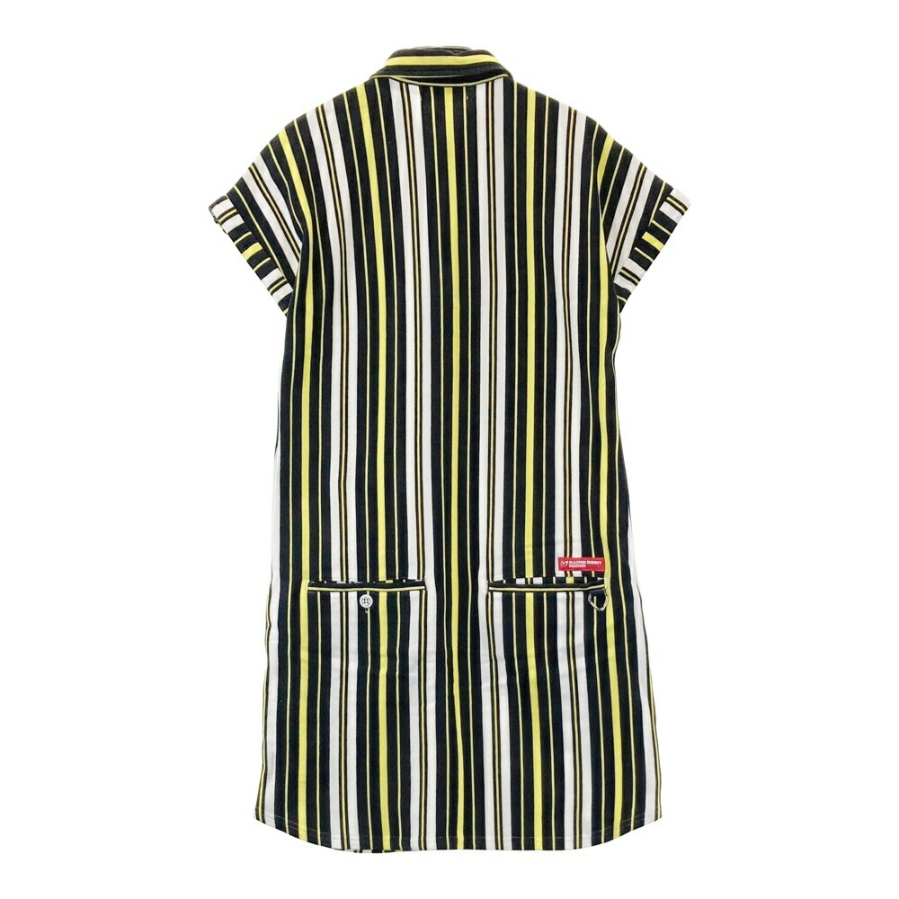 MASTER BUNNY EDITION マスターバニーエディション 半袖ワンピース ストライプ イエロー系 1 【中古】ゴルフウェア レディース