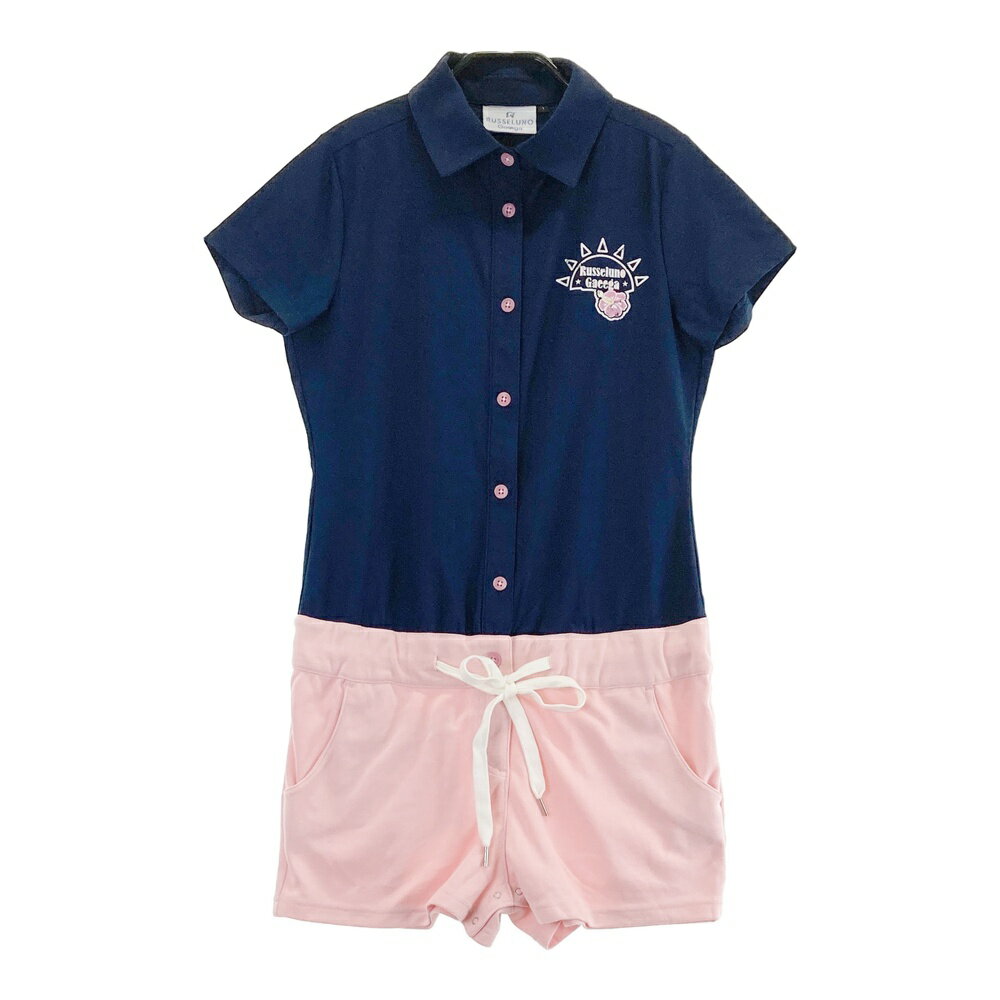 RUSSELUNO ラッセルノ 半袖オールインワン ネイビー系 1 【中古】ゴルフウェア レディース